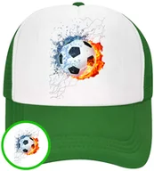 Czapki i chusty sportowe męskie - CZAPKA Z DASZKIEM PIŁKA NOŻNA DLA DZIECI SIATKA ZIELONA BEJSBOLÓWKA - miniaturka - grafika 1