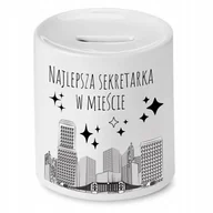 Skarbonki - SKARBONKA DLA SEKRETARKI NAJLEPSZA SEKRETARKA z Nadrukiem ze Zdjęciem - miniaturka - grafika 1