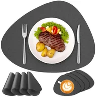 Obrusy i serwetki - Podkładka Na Stół Ochronna Szara Mata Zestaw Podkładek 8szt Kuchenna Duża - miniaturka - grafika 1