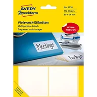 Etykiety samoprzylepne i bloki etykiet - Avery Zweckform zweckform Mini etykiety w arkuszach do opisywania ręcznego 80 x 54mm białe 112 sztuk - miniaturka - grafika 1
