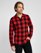 Koszule męskie - LEE CLEAN WESTERN SHIRT TRUE RED 112355748 S - miniaturka - grafika 1