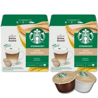 Kawa w kapsułkach i saszetkach - Starbucks kawa zestaw kapsułek do Dolce Gusto Latte Macchiato 2 op. x 6 kaw kapsułek - miniaturka - grafika 1