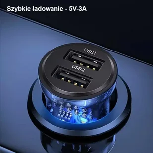 USAMS Ład. sam. C31 3A 2xUSB-A Fast Charge czarny/black CC162CC01(US-CC162) - Ładowarki samochodowe - miniaturka - grafika 20