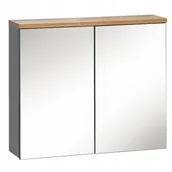 Szafki łazienkowe - Szafka łazienkowa BALI GRAFIT 841 z lustrem 80 cm - miniaturka - grafika 1