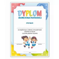 Dyplomy i okładki - LearnHow Dyplom A4 ukończenia przedszkola - niebieski 10 sz - miniaturka - grafika 1