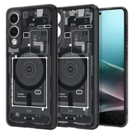 Etui i futerały do telefonów - Spigen Ultra Hybrid Mag MagSafe - Etui do Samsung Galaxy S25 Edge (Zero One Black) - miniaturka - grafika 1