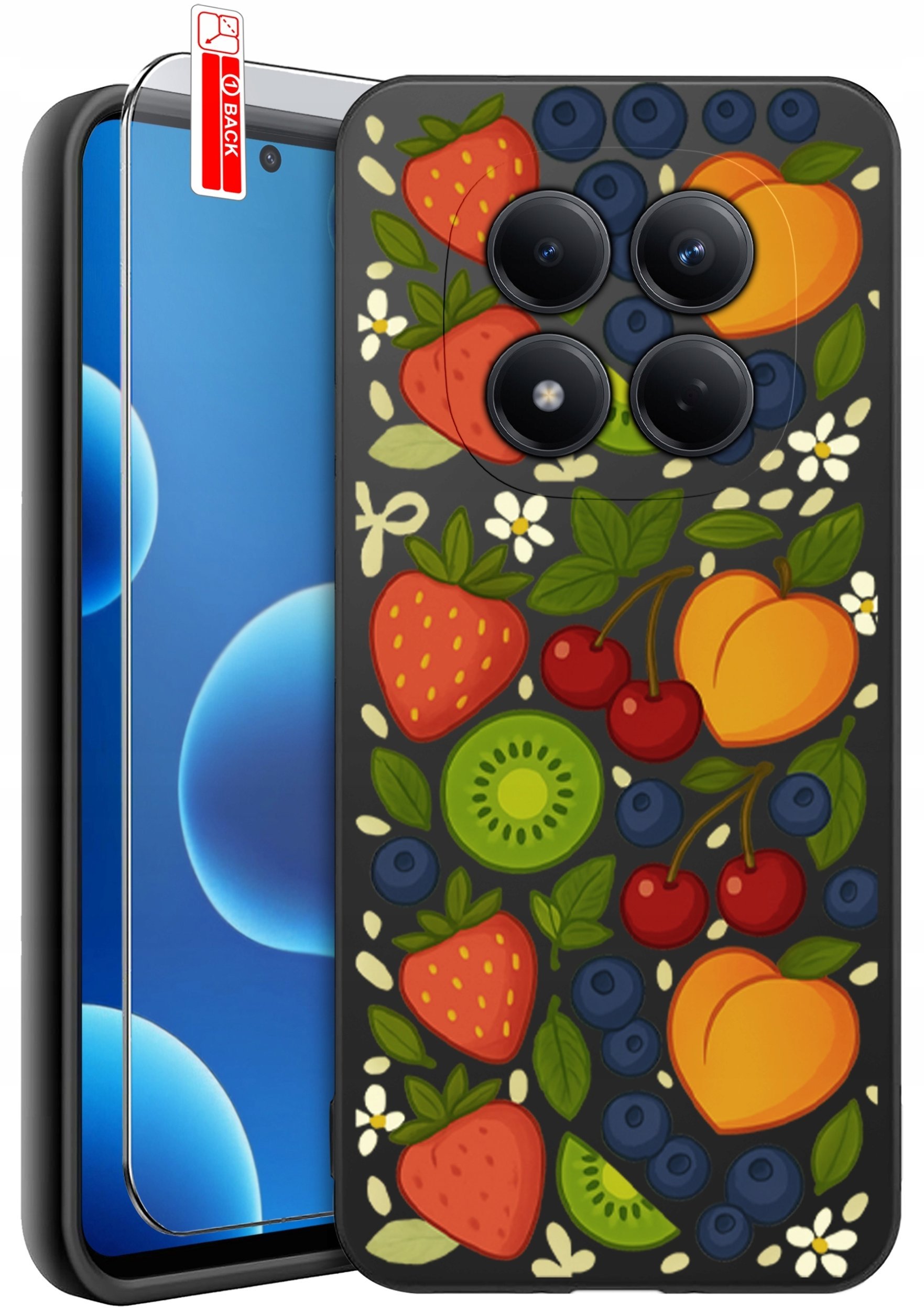 krainaGSM Etui Do Xiaomi Redmi Note 15 Pro 5G Wzory Silikonowe Matt Case + Szkło