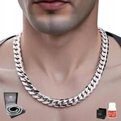 Naszyjniki męskie - PEŁNY Łańcuch Męski Srebrny Łańcuszek SREBRO 10mm SZLIFOWANY Dla Mężczyzny - inna (Inny) - miniaturka - grafika 1