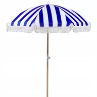 Parasole ogrodowe - Parasol ogrodowy ⌀ 150 cm niebieski z białym MONDELLO - miniaturka - grafika 1