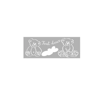 Szablon Dekor 15x40 cm Misie - Scrapbooking - miniaturka - grafika 1