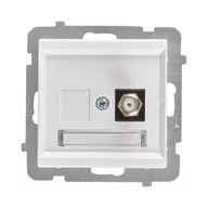 Gniazdka elektryczne - Ospel Sonata biały gniazdo antenowe typu F GPA-1RF/m/00 GPA-1RF/m/00 - miniaturka - grafika 1