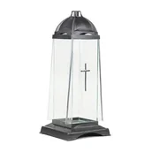 Lampiony i znicze - Lampion szklany z lusterkiem 39 cm mix - miniaturka - grafika 1