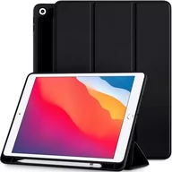 Etui do tabletów - D-Pro Smart Cover V2 etui do Apple Pencil / iPad Air 1/2 9.7 2017/2018 5/6 gen. (Black) - miniaturka - grafika 1