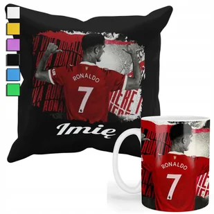 ZESTAW KUBEK + POSZEWKA Z NADRUKIEM-DLA FANA CRISTIANO RONALDO PIŁKA +IMIĘ - Gadżety dla niej i dla niego - miniaturka - grafika 1
