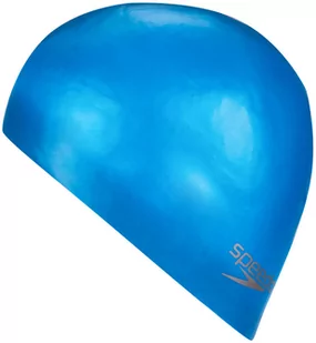 Speedo Plain Moulded Czepek silikonowy, blue/chrome 2021 Czepki - Pływanie - miniaturka - grafika 1