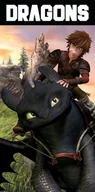 Okrycia kąpielowe dla dzieci - Ręcznik Jak Wytresować Smoka HTTYD241033 70 x 140 cm - miniaturka - grafika 1