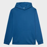 Bluzy sportowe męskie - Męska bluza dresowa nierozpinana z kapturem OUTHORN OTHSS23TSWSM323 - niebieska - Outhorn - miniaturka - grafika 1
