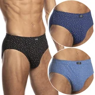 Majtki męskie - Slipy męskie 100% BAWEŁNA 3-PAK dopasowane majtki LAMA 110/18 - XXL - miniaturka - grafika 1