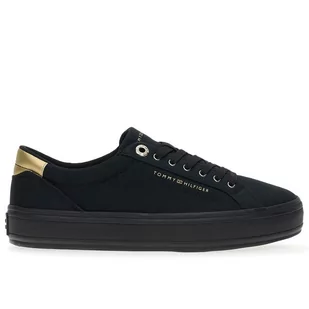 Buty Tommy Hilfiger Vulc Canvas FW0FW07682-BDS - czarne - Trampki damskie - miniaturka - grafika 1