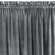 Zasłony - Eurofirany Zasłona welwetowa Samanta na taśmie 140x300 Grafitowa ex-zas-samanta-graf-140x300-taśma - miniaturka - grafika 1