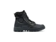 Botki damskie - Palladium Damskie buty Pampa Hi Snow Warm Botki, czarny, 37.5 EU - miniaturka - grafika 1