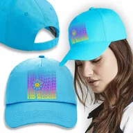 Czapki i chusty sportowe męskie - Czapka Daszek NIEBIESKA Na Wiosnę KEEP DREAMING Wz - miniaturka - grafika 1