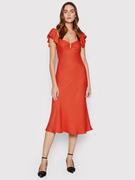 Sukienki - Nissa Sukienka koktajlowa RC13012 Czerwony Regular Fit - miniaturka - grafika 1