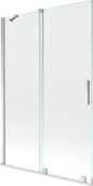 Parawany nawannowe - Mexen Velar parawan nawannowy 2-skrzydłowy przesuwny 120 x 150 cm, transparent, chrom - 896-120-000-01-01 - miniaturka - grafika 1