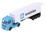 Samochody i pojazdy dla dzieci - MAJORETTE LOGISTIC MAERSK MAN TGX CIĘŻARÓWKA Z KONTENEREM 1:87 212057289 - miniaturka - grafika 1