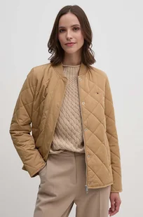Tommy Hilfiger kurtka damska kolor beżowy przejściowa WW0WW42376 - Kurtki damskie - miniaturka - grafika 1