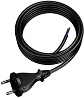 Przewody elektryczne - Un Przewód Przyłącz.Z Wtyczką Prostą Ip20 2*1 H05Rr 5M Czarny E+20-015 5902273424239 - miniaturka - grafika 1