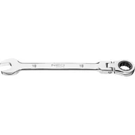 Klucze i nasadki - NEO-TOOLS Klucz płasko-oczkowy 09-061 19 x 250 mm z przegubem i grzechotką - miniaturka - grafika 1