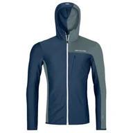 Bluzy sportowe męskie - Męska bluza Ortovox Fleece Light Grid Hooded Jkt M Rozmiar: M / Kolor: ciemnoniebieski - miniaturka - grafika 1
