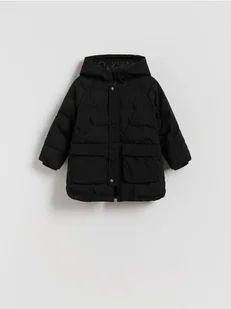 Reserved - Ocieplana parka z kapturem - czarny - Kombinezony dla dzieci - miniaturka - grafika 1