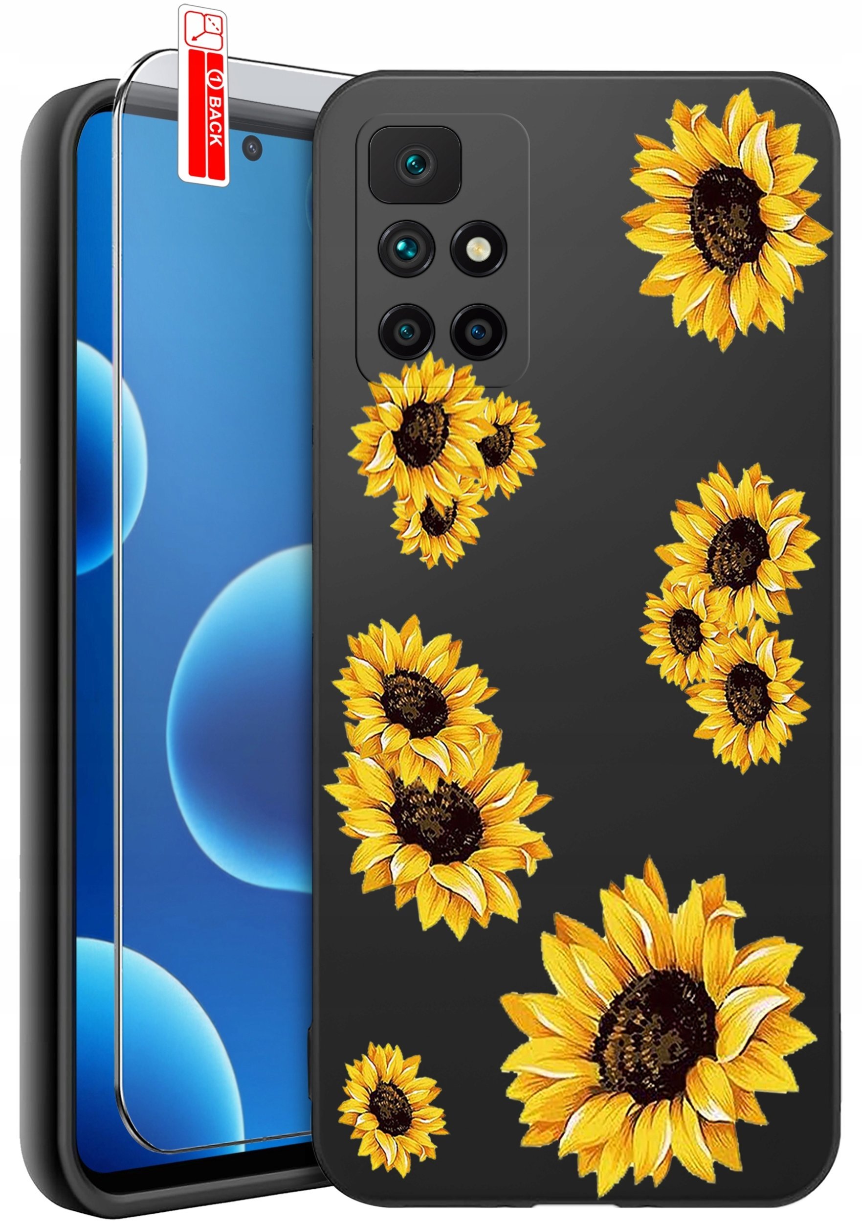 krainaGSM Etui Do Xiaomi Redmi 10 Wzory Silikonowe Matt Case + Szkło 9H