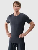 Koszulki sportowe męskie - 4F Koszulka sportowa w kolorze antracytowym - miniaturka - grafika 1