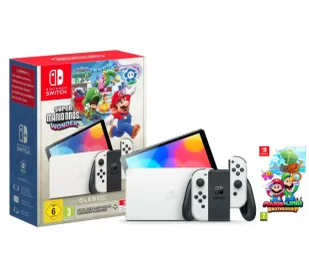Nintendo Switch OLED Biały + Super Mario Bros. Wonder + Mario & Luigi Brothership + Nintendo Online 365dni - Konsole Nintendo - miniaturka - grafika 1