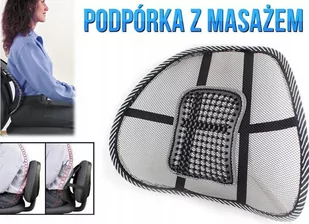 Podkładka Podpórka Lędźwiowa Pod Plecy z Masażem - Poduszki, koce i materace lecznicze - miniaturka - grafika 1