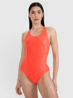 Stroje kąpielowe - 4F Kostium kąpielowy jednoczęściowy damski - czerwony L - miniaturka - grafika 1