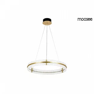 MOOSEE lampa wisząca SATURNUS 85 złota - LED, kryształ, stal szczotkowana kod: MSE010100168 + Sprawdź na SuperWnetrze.pl - Lampy sufitowe - miniaturka - grafika 1