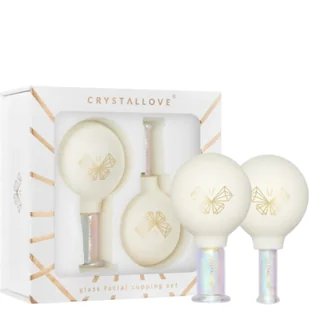 Crystallove Bańki szklane do masażu twarzy, szyi i dekoltu - Akcesoria medycyny naturalnej - miniaturka - grafika 1