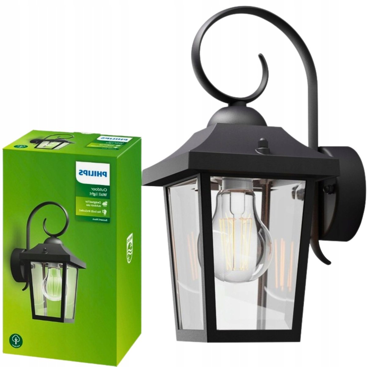 Philips Lampa Ogrodowa Led Kinkiet Elewacyjny Buzzard E27 Ip44 Latarnia