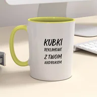 Kubki - Firmowy kubek reklamowy - CLASSIC z kolorowym wnętrzem i uszkiem - miniaturka - grafika 1