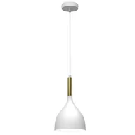 Lampy sufitowe - Luminex Noak 3896 lampa wisząca zwis 1x60W E27 biała/złota - miniaturka - grafika 1