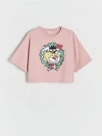 Koszulki dla dziewczynek - Reserved - T-shirt Hello Kitty - brudny róż - miniaturka - grafika 1