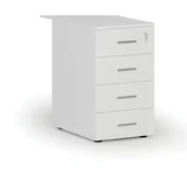 Szafki biurowe - Kontenerek biurowy z szufladami dostawny PRIMO WHITE, 4 szuflady, biały - miniaturka - grafika 1