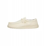 Mokasyny męskie - Męskie Lekkie Mokasyny Buty Półbuty Wsuwane HeyDude Wally Stretch Canvas 40 - miniaturka - grafika 1