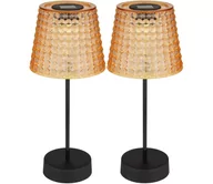 Lampy ogrodowe - Globo 36634-2A - ZESTAW 2x LED Oświetlenie solarne SOLAR LED/0,06W/3V IP44 pomarańczowe - miniaturka - grafika 1