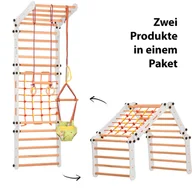 Wyposażenie sportowe i gimnastyczne - Drabinka gimnastyczna dla dzieci Rinagym 2 w 1 biała - 5P5P7S5P+WHITE - miniaturka - grafika 1
