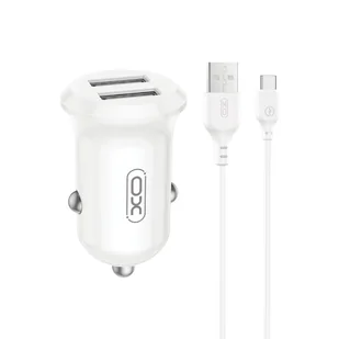 XO ŁADOWARKA SAMOCHODOWA CC67 12W 2X USB CZARNA + KABEL USB - USB-C - Ładowarki samochodowe XO ŁADOWARKA SAMOCHODOWA CC67 12W 2X USB CZARNA + KABEL USB - USB-C - Ładowarki samochodowe - miniaturka - grafika 1